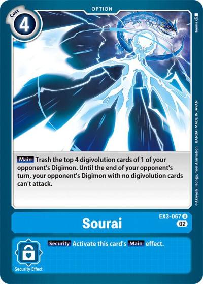 Sourai EX3-067 U Draconic Roar Digimon card