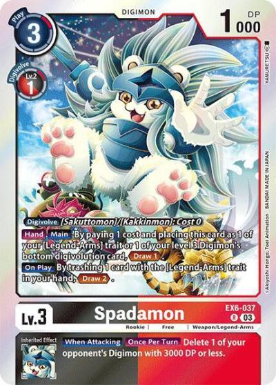 Spadamon EX6-037 R Infernal Ascension Digimon card