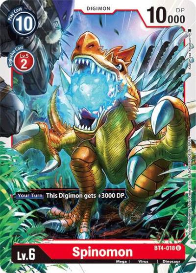 Spinomon BT4-018 U Great Legend Digimon card