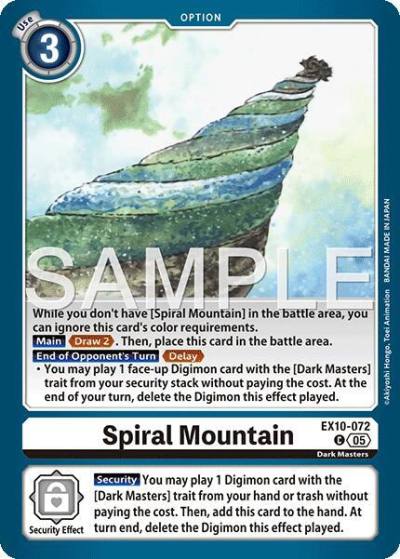 Spiral Mountain EX10-072 C Sinister Order Digimon card