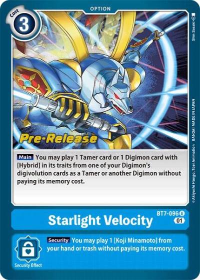 Starlight Velocity BT7-096 U Next Adventure Pre-Release Cards Digimon card