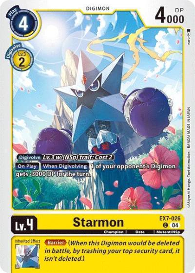 Starmon EX7-026 C Digimon LIBERATOR Digimon card