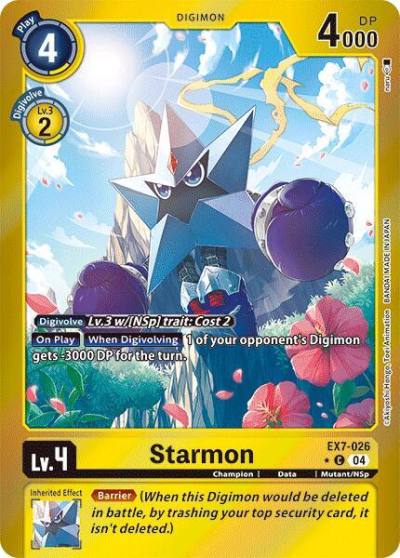 Starmon Foil EX7-026 C Digimon LIBERATOR Digimon card