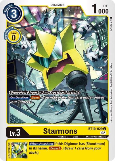 Starmons BT10-029 C Xros Encounter Digimon card
