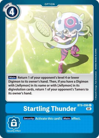 Startling Thunder BT9-096 C X Record Digimon card