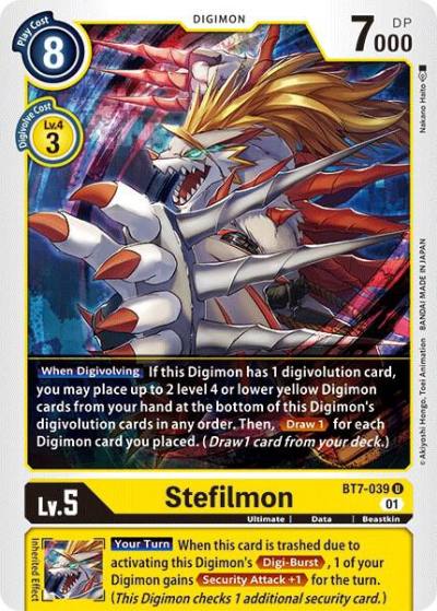 Stefilmon BT7-039 U Next Adventure Digimon card