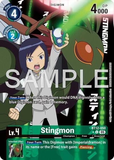 Stingmon Alternate Art BT12-050 U Advanced Booster Digimon Generation Digimon card