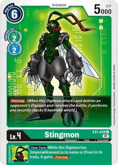 Stingmon EX1-038 C Classic Collection Digimon card