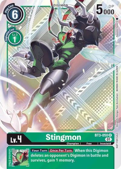 Stingmon Official Tournament Pack Vol4 BT3-050 R Release Special Booster 1.0 Digimon card