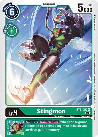 Stingmon Winner Pack Double Diamond BT3-050 R Release Special Booster 1.0 Digimon card