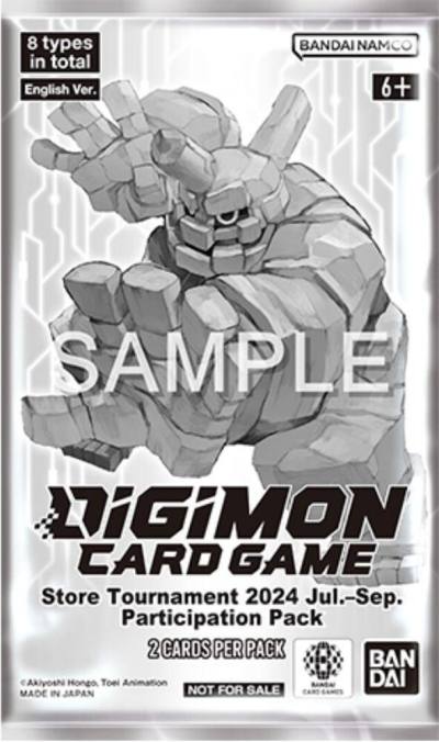 Store Tournament 2024 Jul Sep Participation Pack  Digimon Promotion Cards Digimon card