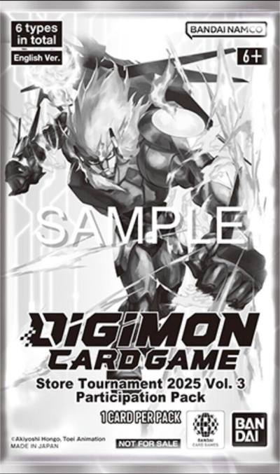 Store Tournament 2025 Vol3 Participation Pack  Digimon Promotion Cards Digimon card