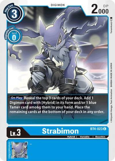 Strabimon BT4-023 C Great Legend Digimon card