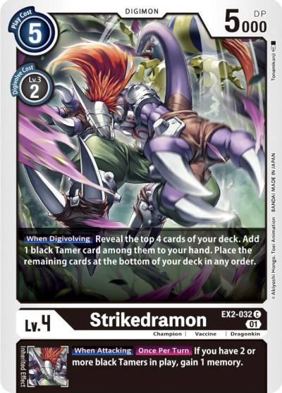 Strikedramon EX2-032 C Digital Hazard Digimon card