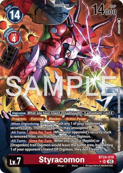 Styracomon Alternate Art BT24-018 SR Time Stranger Digimon card