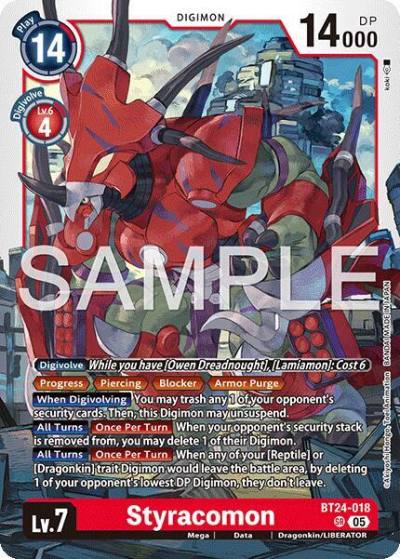 Styracomon BT24-018 SR Time Stranger Digimon card