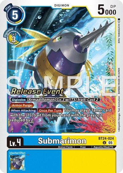 Submarimon BT24-024 U Time Stranger Release Event Cards Digimon card