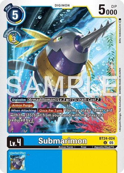 Submarimon BT24-024 U Time Stranger Digimon card