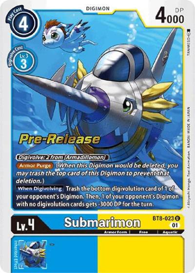 Submarimon BT8-023 U New Awakening Pre-Release Cards Digimon card