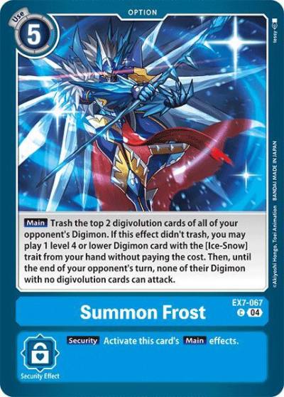 Summon Frost EX7-067 C Digimon LIBERATOR Digimon card
