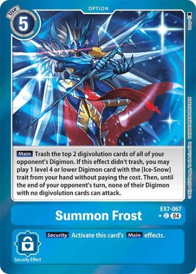 Summon Frost Foil EX7-067 C Digimon LIBERATOR Digimon card