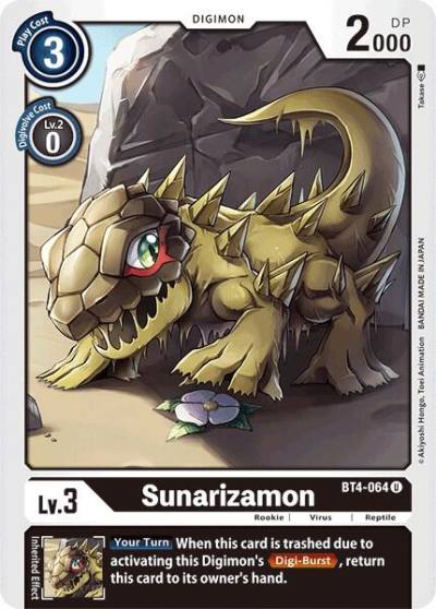 Sunarizamon BT4-064 U Great Legend Digimon card