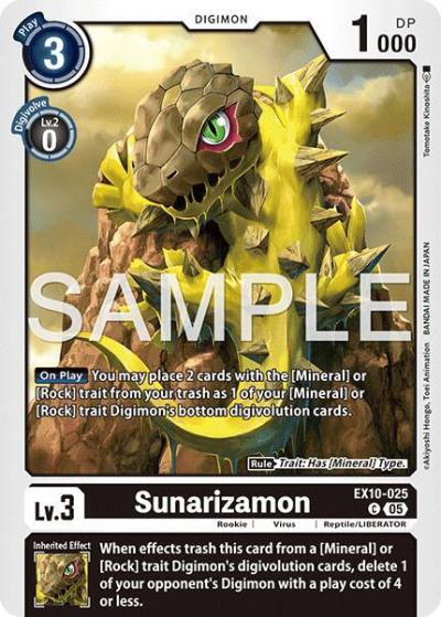 Sunarizamon EX10-025 C Sinister Order Digimon card