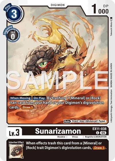 Sunarizamon EX11-038 C Dawn of Liberator Digimon card