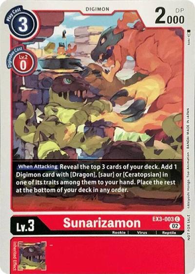 Sunarizamon EX3-003 C Revision Pack Cards Digimon card