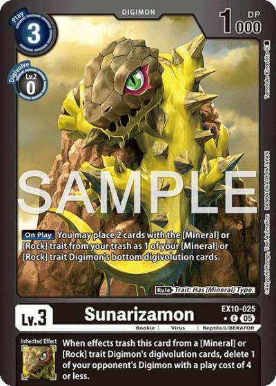 Sunarizamon Limited Foil EX10-025 C Sinister Order Digimon card