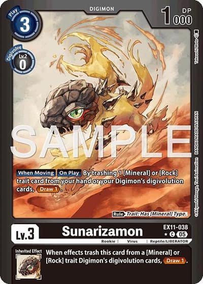 Sunarizamon (Limited Foil) EX11-038 C Dawn of Liberator Digimon card