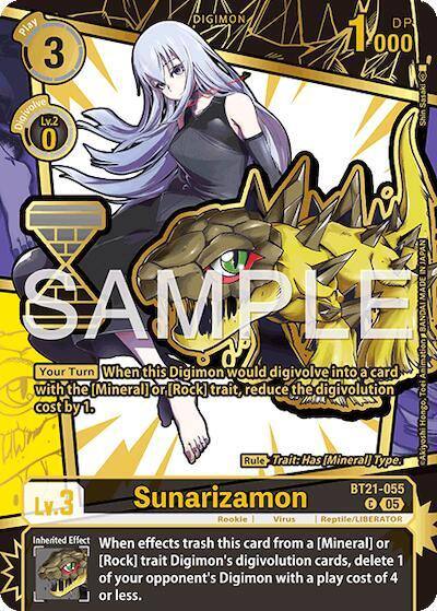 Sunarizamon Rare Pull BT21-055 C Dawn of Liberator Digimon card