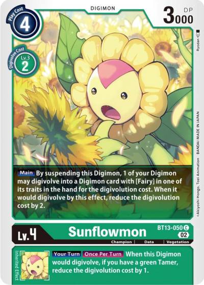 Sunflowmon BT13-050 C Versus Royal Knights Digimon card