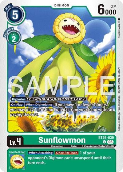 Sunflowmon BT26-039 C Timeless Bonds Digimon card