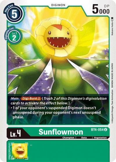 Sunflowmon BT4-054 U Great Legend Digimon card
