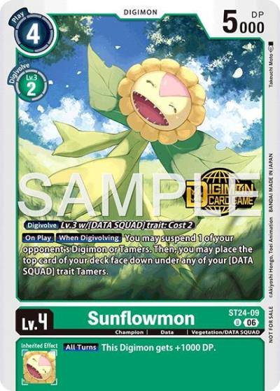 Sunflowmon Welcome Tamers Pack Vol2 ST24-09 U Starter Deck 24: Data Squad Release Event Cards Digimon card