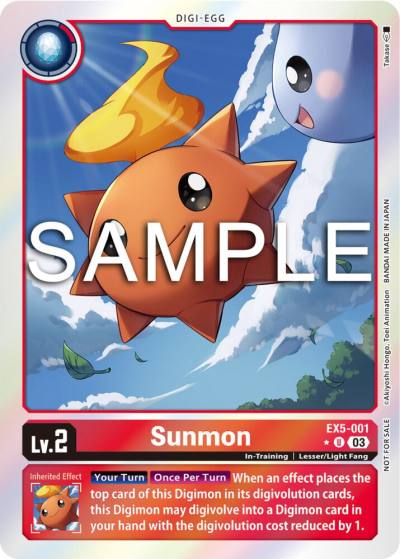 Sunmon Animal Colosseum Box Promotion Pack EX5-001 U Animal Colosseum Digimon card