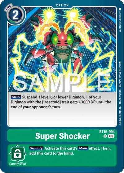 Super Shocker BT15-094 C Exceed Apocalypse Digimon card