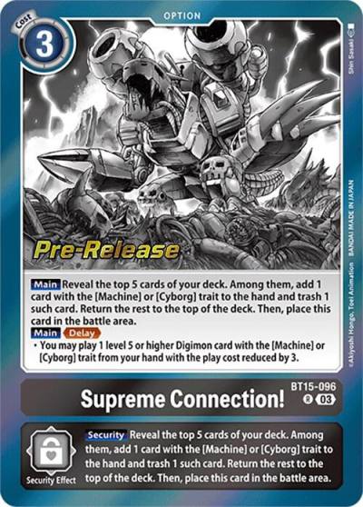 Supreme Connection BT15-096 R Exceed Apocalypse Pre-Release Cards Digimon card