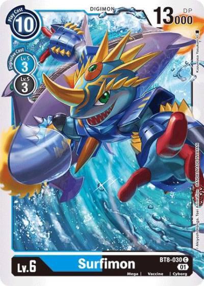 Surfimon BT8-030 C New Awakening Digimon card