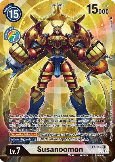 Susanoomon Alternate Art BT7-112 SEC Next Adventure Digimon card