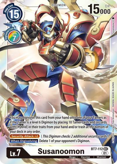 Susanoomon BT7-112 SEC Next Adventure Digimon card