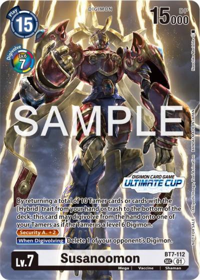 Susanoomon Ultimate Cup 2024 Borderless BT7-112 SEC Next Adventure Digimon card