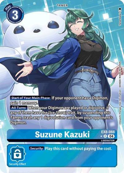 Suzune Kazuki Alternate Art EX8-066 R Chain of Liberation Digimon card