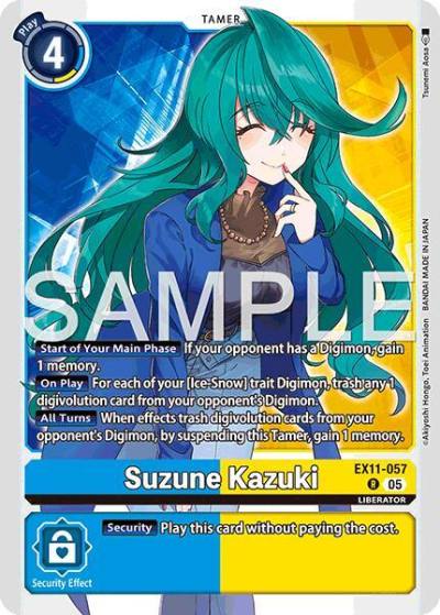 Suzune Kazuki EX11-057 R Dawn of Liberator Digimon card