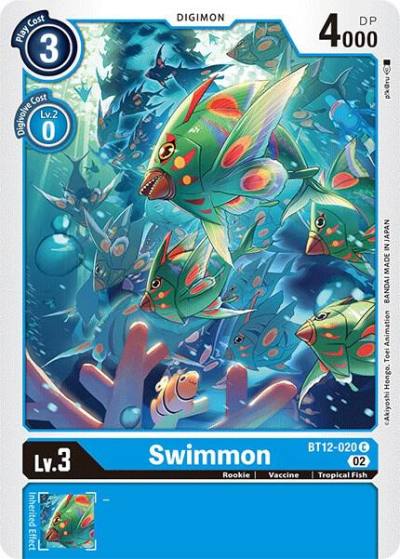 Swimmon BT12-020 C Across Time Digimon card