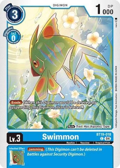 Swimmon BT19-018 C Release Special Booster 2.0 Digimon card