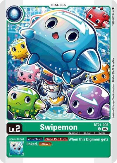 Swipemon BT21-005 C World Convergence Digimon card