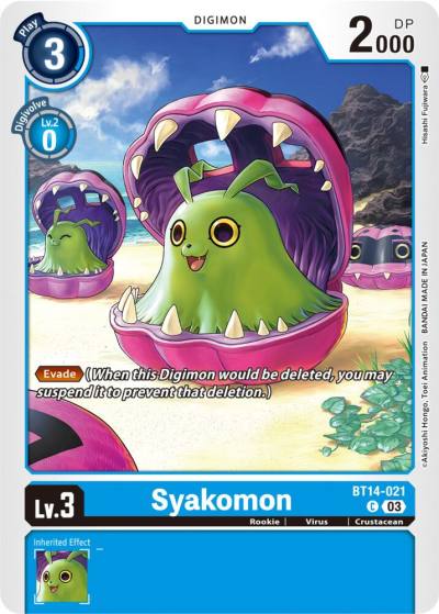 Syakomon BT14-021 C Blast Ace Digimon card