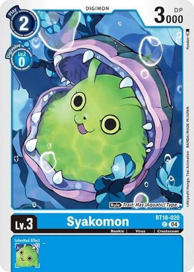 Syakomon BT18-020 C Release Special Booster 2.0 Digimon card